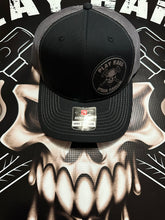 Load image into Gallery viewer, Black Charcoal Laser Leather Engraved Hat