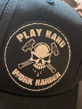 Load image into Gallery viewer, Black Leather Laser Engraved Hat