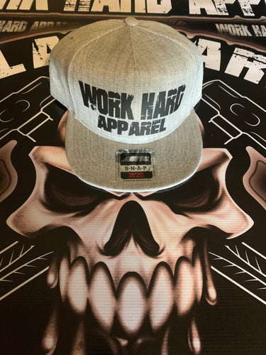 Grey Work Hard Apparel Hat