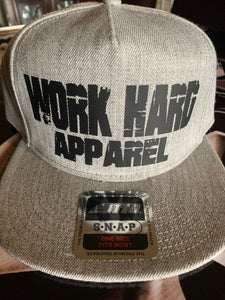 Grey Work Hard Apparel Hat